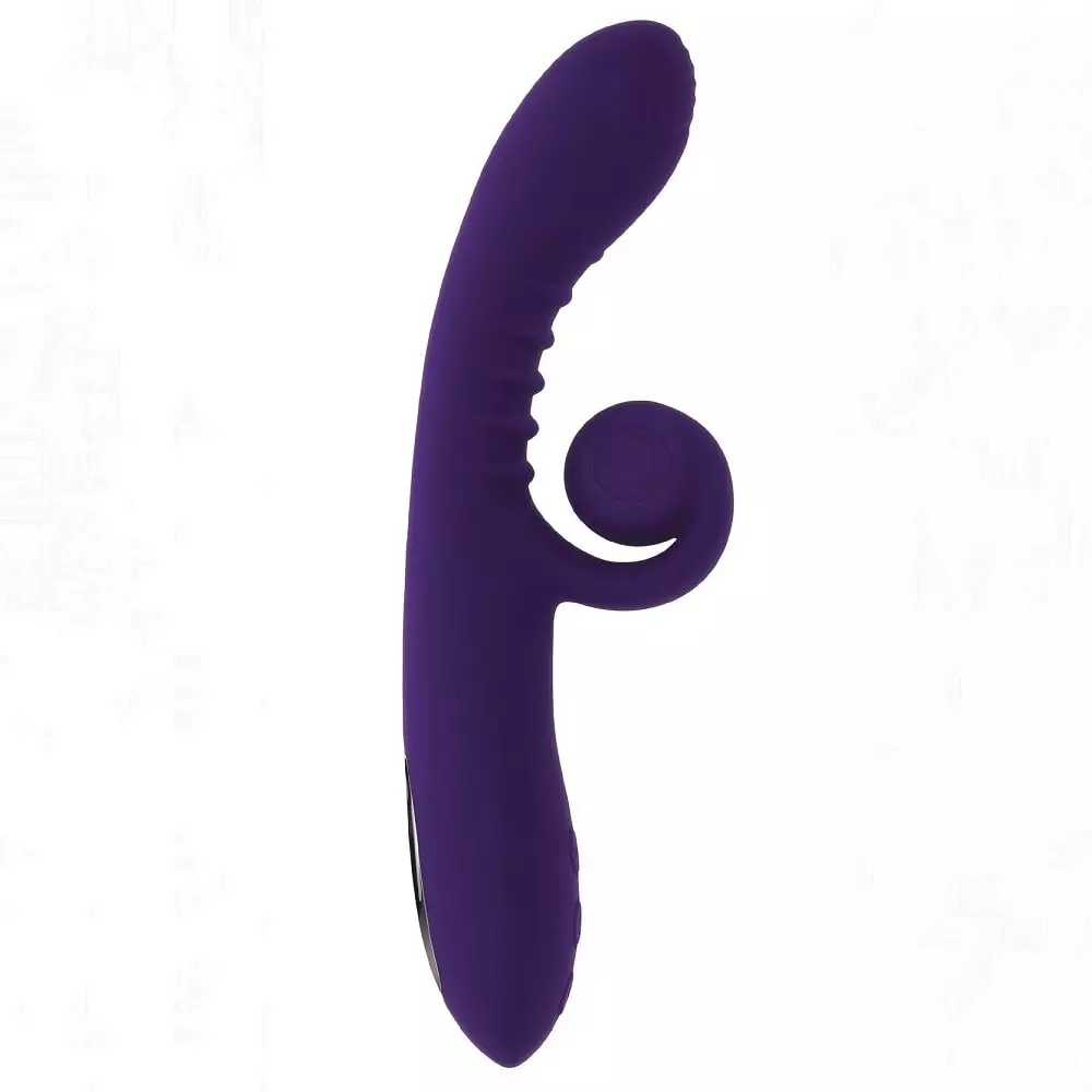 Playboy Pleasure Curlicue Silicone Rabbit Style Vibe In Purple